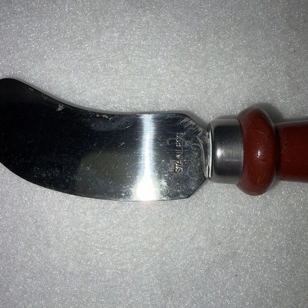 Spreading Knife Wooden Handle Stainless Steel Cheese Butter Spreader